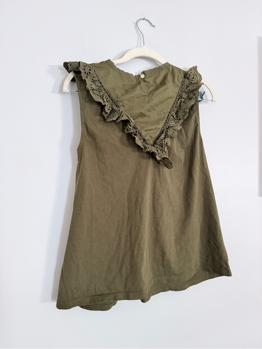 Jcrew Eyelet Ruffle Front Top - Picture 6 of 7